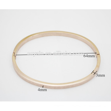 Wholesale Round Stainless Steel narrow rose gold bangles for women